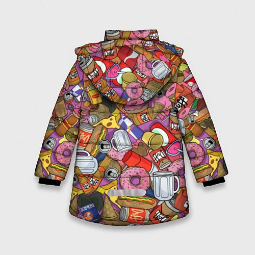 Зимняя куртка для девочки Рай Гомера / 3D-Черный – фото 2