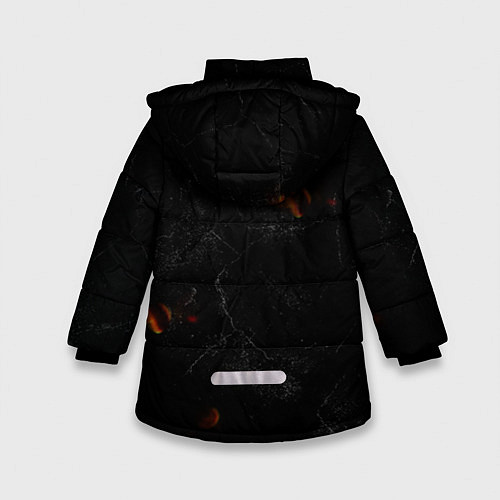 Зимняя куртка для девочки Linkin Park: Burning the skies / 3D-Черный – фото 2