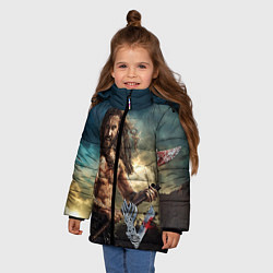 Куртка зимняя для девочки Ролло, цвет: 3D-черный — фото 2