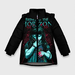 Куртка зимняя для девочки BMTH: Zombie Girl, цвет: 3D-светло-серый