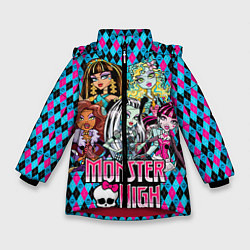 Куртка зимняя для девочки Monster High, цвет: 3D-красный