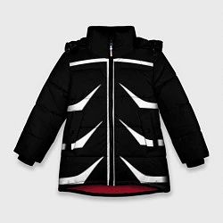Куртка зимняя для девочки Токийский гуль, цвет: 3D-красный