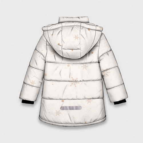 Зимняя куртка для девочки Влюбленный пингвин / 3D-Черный – фото 2