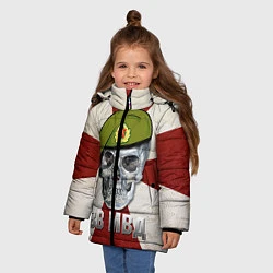 Куртка зимняя для девочки Череп: ВВ МВД, цвет: 3D-черный — фото 2