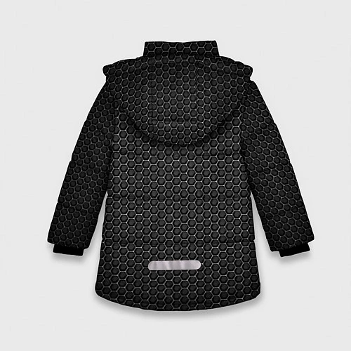 Зимняя куртка для девочки Metal Texture / 3D-Черный – фото 2