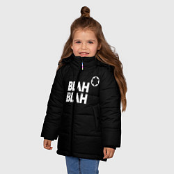 Куртка зимняя для девочки Blah-blah, цвет: 3D-черный — фото 2