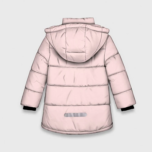 Зимняя куртка для девочки Цветочное сердце / 3D-Черный – фото 2