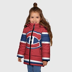 Куртка зимняя для девочки Montreal Canadiens, цвет: 3D-черный — фото 2