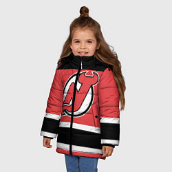 Куртка зимняя для девочки New Jersey Devils, цвет: 3D-светло-серый — фото 2