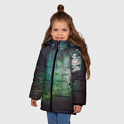 Куртка зимняя для девочки Таинственный лес, цвет: 3D-светло-серый — фото 2