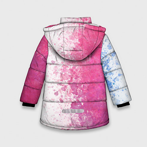 Зимняя куртка для девочки Белый и розовый / 3D-Черный – фото 2