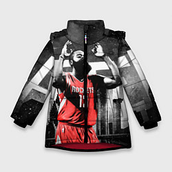 Куртка зимняя для девочки Баскетболист NBA, цвет: 3D-красный