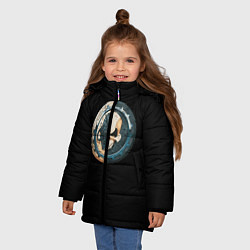 Куртка зимняя для девочки Adeptus Mechanicus, цвет: 3D-светло-серый — фото 2