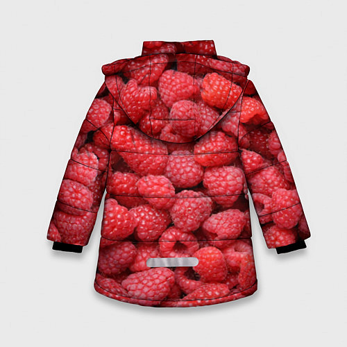 Зимняя куртка для девочки Малиновый мотив / 3D-Черный – фото 2