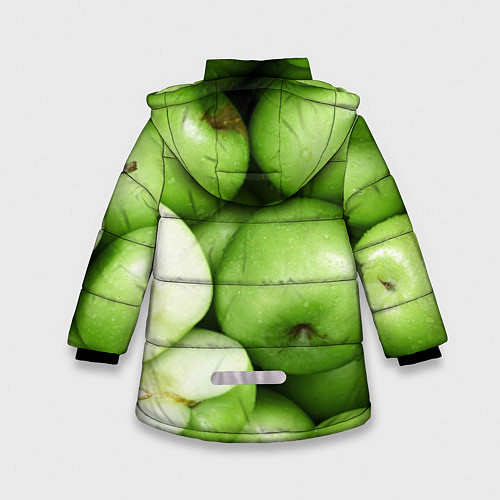 Зимняя куртка для девочки Яблочная / 3D-Черный – фото 2
