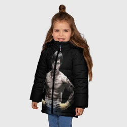 Куртка зимняя для девочки Мэнни Пакьяо, цвет: 3D-черный — фото 2