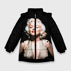 Куртка зимняя для девочки Мерлин Монро 2, цвет: 3D-черный