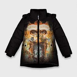 Куртка зимняя для девочки Michael Jackson Show, цвет: 3D-черный