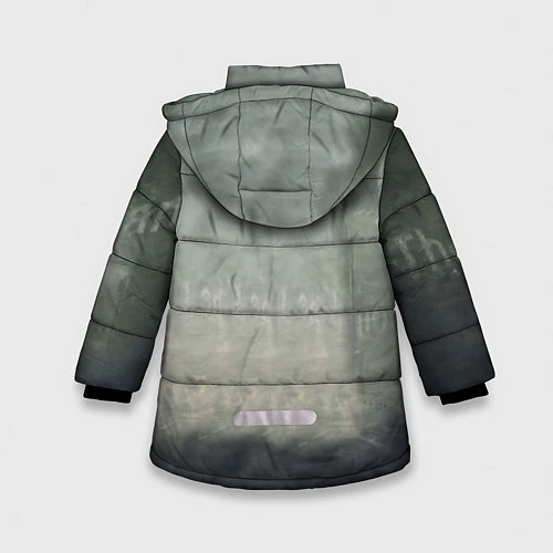 Зимняя куртка для девочки Шерлок и Доктор / 3D-Черный – фото 2