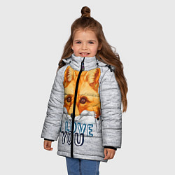 Куртка зимняя для девочки Милая лисичка!, цвет: 3D-черный — фото 2