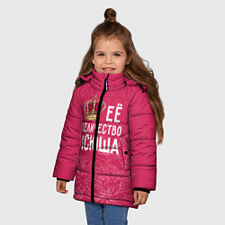 Куртка зимняя для девочки Её величество Ксюша, цвет: 3D-красный — фото 2
