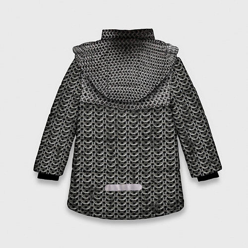 Зимняя куртка для девочки Кольчуга / 3D-Черный – фото 2