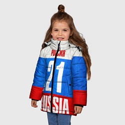 Куртка зимняя для девочки Russia: from 21, цвет: 3D-черный — фото 2
