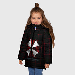 Куртка зимняя для девочки Umbrella Corporation - 2, цвет: 3D-черный — фото 2