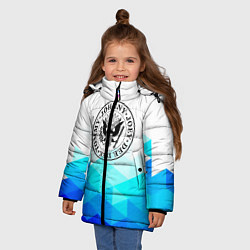 Куртка зимняя для девочки Ramones Geomerty, цвет: 3D-черный — фото 2