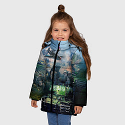 Куртка зимняя для девочки За родину, цвет: 3D-светло-серый — фото 2