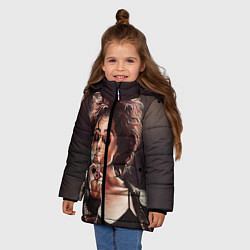 Куртка зимняя для девочки Марла с сигаретой, цвет: 3D-красный — фото 2
