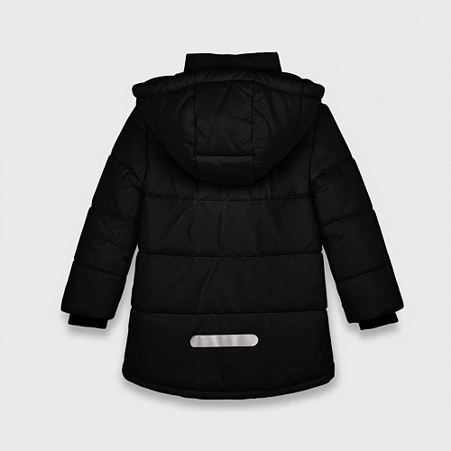 Зимняя куртка для девочки Гагарин в небе / 3D-Черный – фото 2