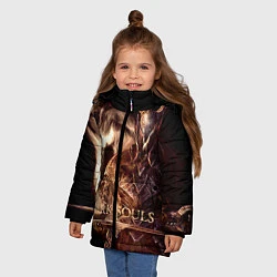 Куртка зимняя для девочки Dark Souls, цвет: 3D-черный — фото 2