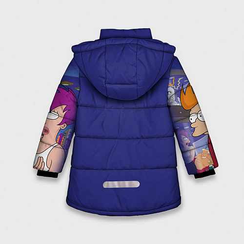 Зимняя куртка для девочки Futurama Devil / 3D-Черный – фото 2
