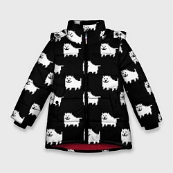 Куртка зимняя для девочки Undertale Annoying dog, цвет: 3D-красный