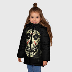 Куртка зимняя для девочки Misfits: Death Face, цвет: 3D-черный — фото 2