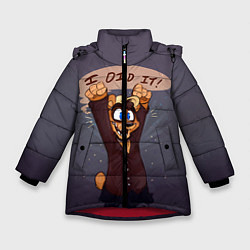 Куртка зимняя для девочки Five Nights: I Did It, цвет: 3D-красный