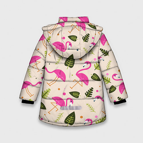 Зимняя куртка для девочки Нежный фламинго / 3D-Черный – фото 2