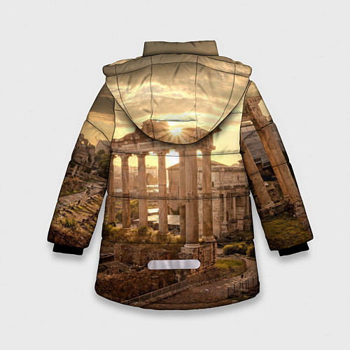 Зимняя куртка для девочки Римское солнце / 3D-Черный – фото 2