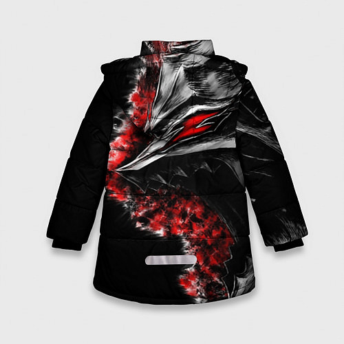 Зимняя куртка для девочки Dark Souls: Wolf / 3D-Черный – фото 2