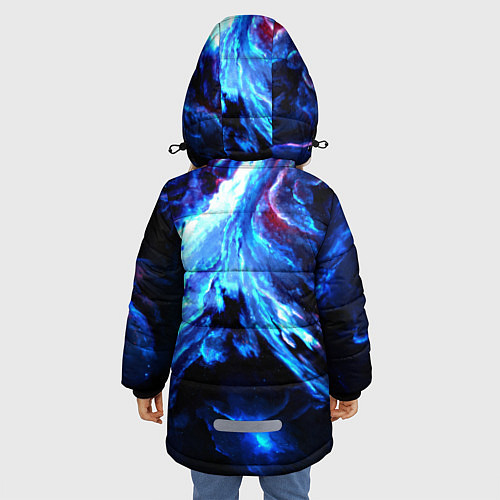 Зимняя куртка для девочки Космос / 3D-Красный – фото 4