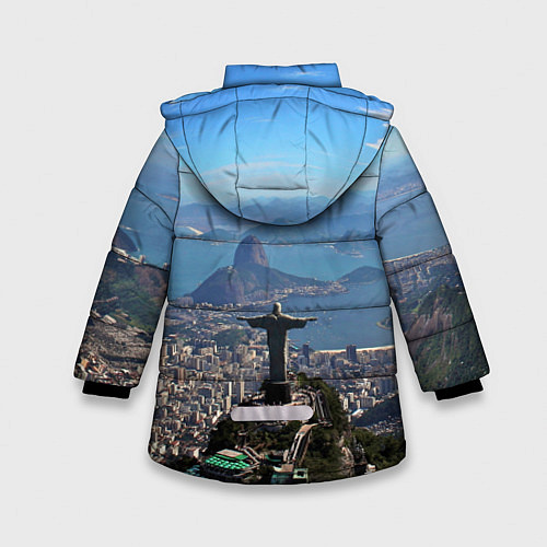 Зимняя куртка для девочки Рио-де-Жанейро / 3D-Черный – фото 2