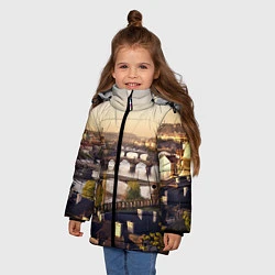 Куртка зимняя для девочки Чехия Прага, цвет: 3D-красный — фото 2