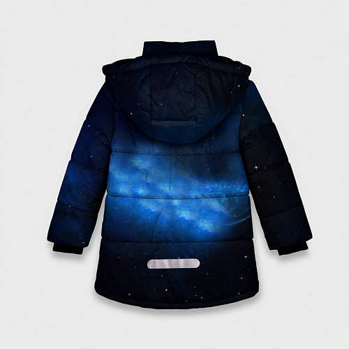 Зимняя куртка для девочки Pirate Station: Blue Space / 3D-Черный – фото 2