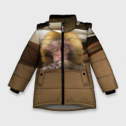 Куртка зимняя для девочки Мартышка, цвет: 3D-светло-серый
