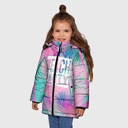 Куртка зимняя для девочки Beach Party, цвет: 3D-черный — фото 2