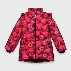 Куртка зимняя для девочки Малинки, цвет: 3D-черный