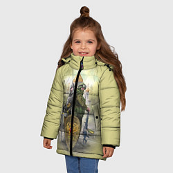 Куртка зимняя для девочки Имперская русь, цвет: 3D-черный — фото 2