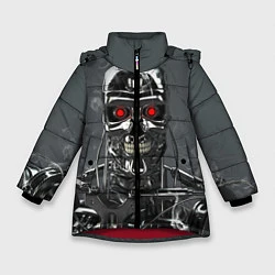 Зимняя куртка для девочки Скелет Терминатора