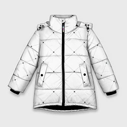 Куртка зимняя для девочки Точечный узор!, цвет: 3D-черный